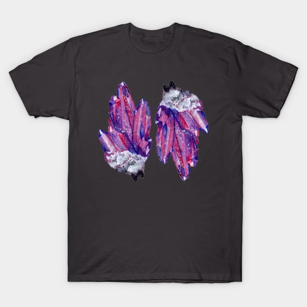 reflected watercolor crystal cluster T-Shirt by tifferloo